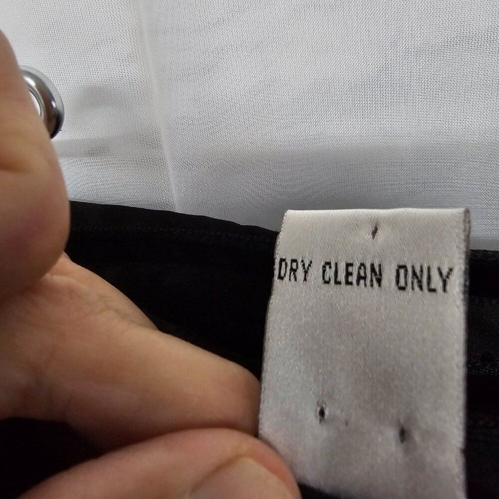 Vintage Alfani Skirt Black Goth Whimsigoth Lace Velvet Satin A-line Silk 14W - Picture 8 of 9